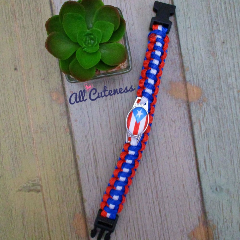 Puerto Rico Flag Bracelet - Picture 2 of 13
